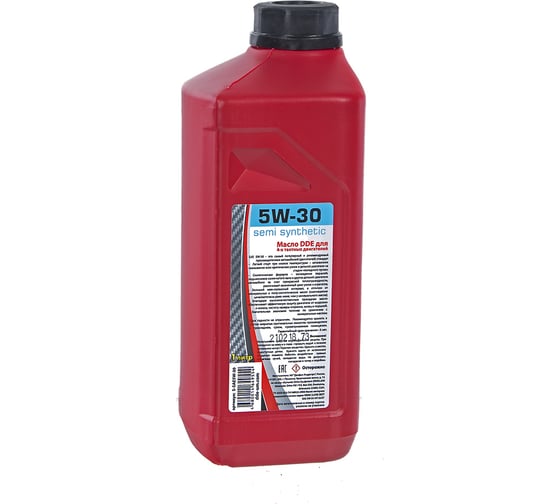 Масло 5W-30 (полусинтетическое, бензин/дизель, 1 л) DDE S-SAE5W-30