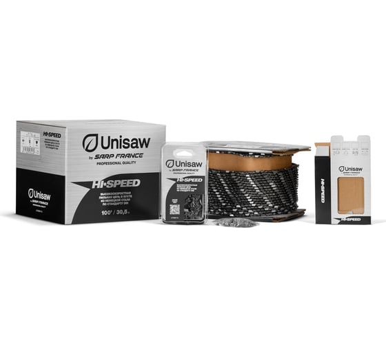 Цепь в бухте 3/8"lp, 1.1 мм, 30.5 метров, 1640 зв. + цепь 56 зв Unisaw SE1S100C 1