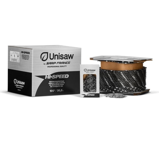 Цепь в бухте 0.404", 1.6 мм, 30.5 метров, 1480 зв. + цепь 64 звена Unisaw SF6100C