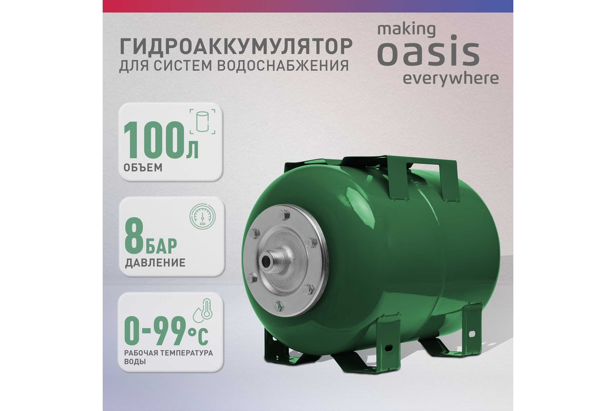 Гидроаккумулятор Oasis GH 100N 4640015381198 - выгодная цена, отзывы ...