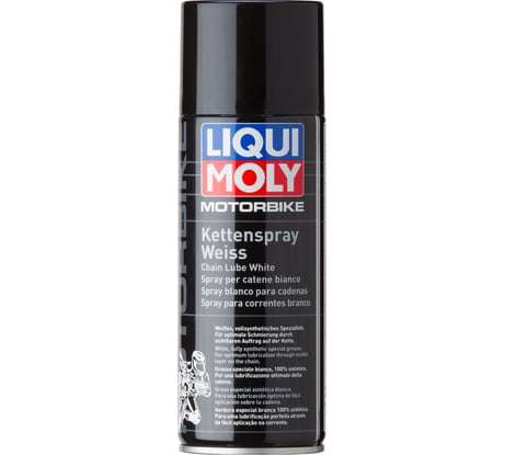 Белая цепная смазка для мотоциклов 0,4л LIQUI MOLY Motorbike Kettenspray weiss 1591