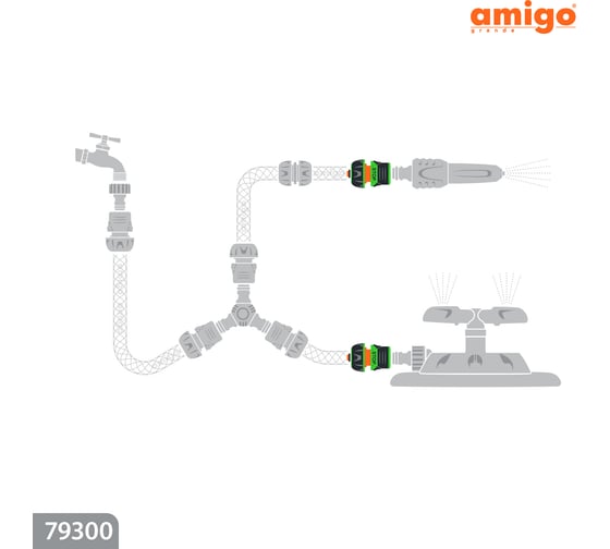 Коннектор с аквастопом 3/4 AMIGO 79300