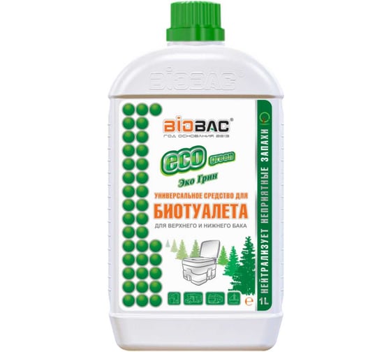Универсальное средство для биотуалета для нижнего и верхнего бачка ECO GREEN БиоБак