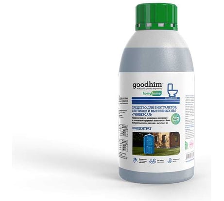 Средство для биотуалетов, септиков и выгребных ям (0,5 л, концентрат) BIO-T PROF Goodhim 49549