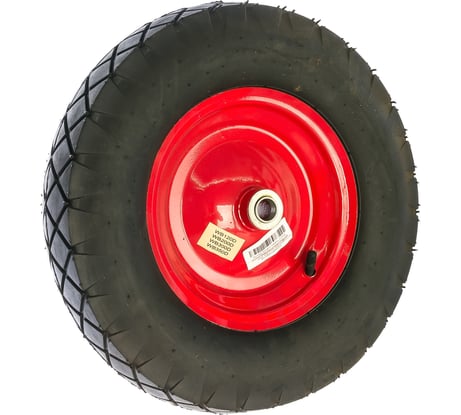 Колесо пневматическое 4.00-8 (390 мм; втулка 95 мм; подшипник 20 мм) для тачек WB 120D, WB 200D, WB 300D Tsunami D0KB8A4AIR40002