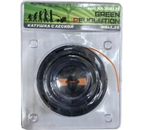 Головка триммерная М8x1.25 (левая резьба), для электротриммеров, полуавтоматическая заправка лески GREEN REVOLUTION КЛ-308125