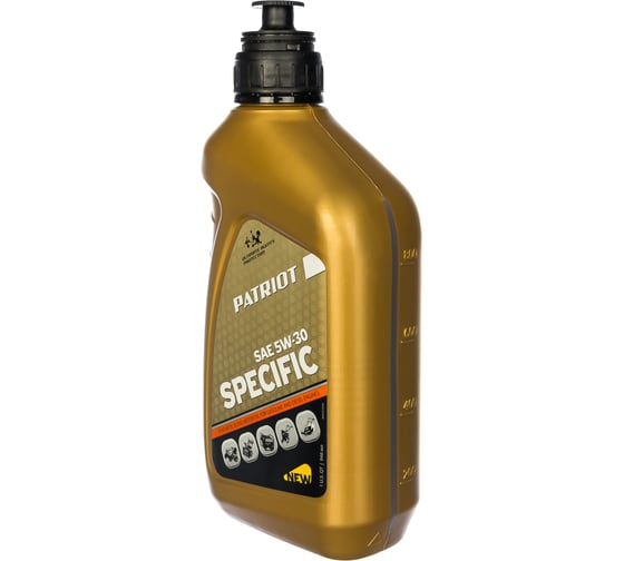 Масло всесезонное полусинтетическое SPECIFIC HIGH-TECH 5W-30 (0.946 л) для 4-х тактных двигателей Patriot 850030595