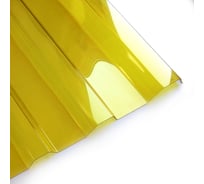 Профилированный монолитный поликарбонат мп/с-20 0.8мм, 1800x1150 мм, (желтый, 2uv) Novattro 4604638006975