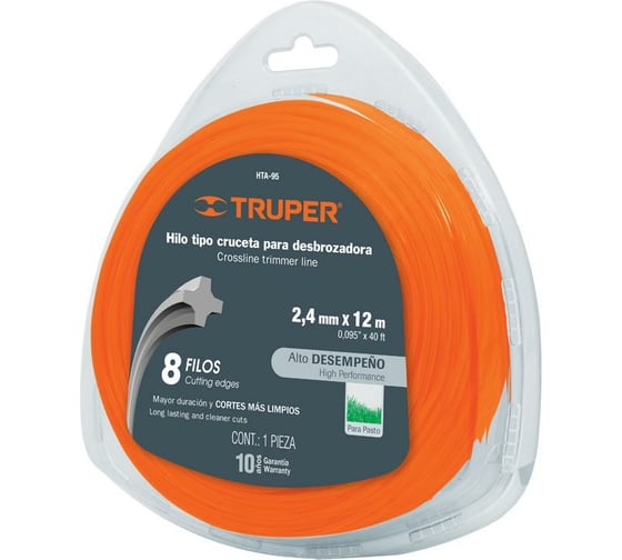 Леска для триммеров 2.4 мм, 12м, нейлон Truper HTA-95 17607