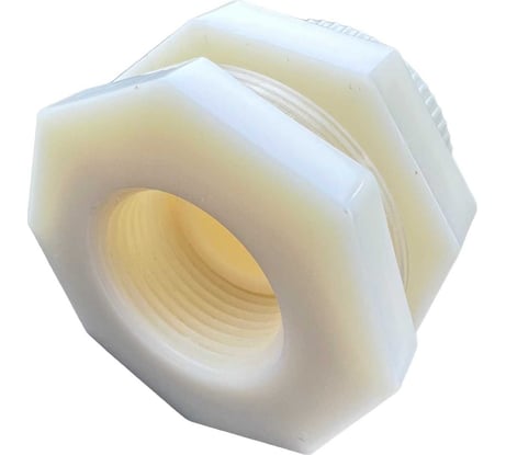 Штуцер нр 1" - вр 3/4" для врезки в бочку с гайкой и заглушкой авs пластик Профитт 1893584