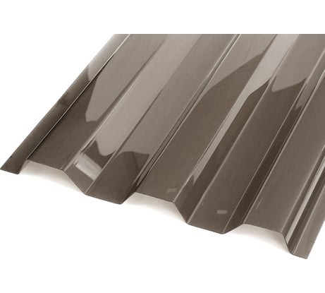 Профилированный монолитный поликарбонат мп/с-21 1.3 мм, 1800x1051 мм (02 бронза, t25, 1uv) Novattro 4604638007002