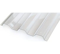 Профилированный монолитный поликарбонат мп/с-21 1.3 мм, 1800x1051 мм (00 прозрачный, 1uv) Novattro 4604638006982