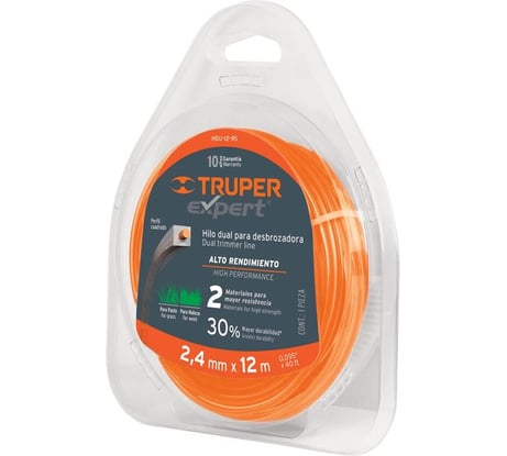 Леска для триммеров круглая, 2.4 мм, 12 м Truper 39.3 FT 3/32" HDU-12-95 15958