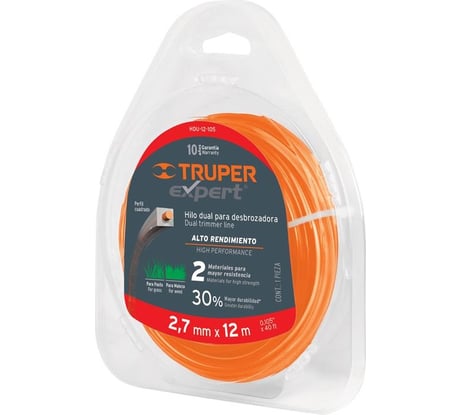 Леска для триммеров круглая, 2.7 мм, 12 м Truper 39.3 FT 7/64" HDU-12-105 15959