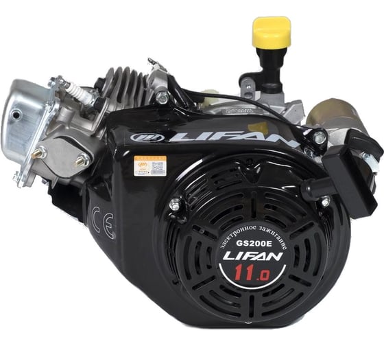 Двигатель GS200E ручной и электрический стартер D20 LIFAN 00-00000431