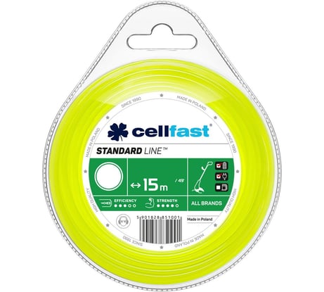 Леска для триммеров (круг 3,0 мм, 15 м) Cellfast 35-005