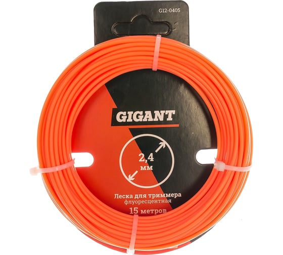 Леска для триммеров "Круг" флуоресцентная 2,4 мм, 15 м Gigant G12-0405 (Россия) 1
