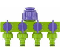 Разветвитель четырёхканальный 1/2"-3/4", регулируемый PALISAD 66425