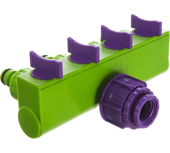 Разветвитель четырёхканальный 1/2"-3/4", регулируемый PALISAD 66425