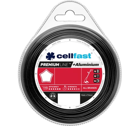 Леска PREMIUM (2.7 мм; 90 м; звездочка) для триммеров Cellfast 35-058