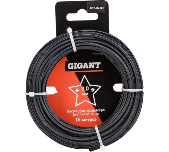 Леска для триммеров 3 мм, 15 м, звезда Gigant G12-0411P