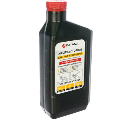 Масло моторное полусинтетическое для садовой техники, 4Т, SAE 10W-40, API SJ/CF 0,6 л КАТАNA MBK0011299
