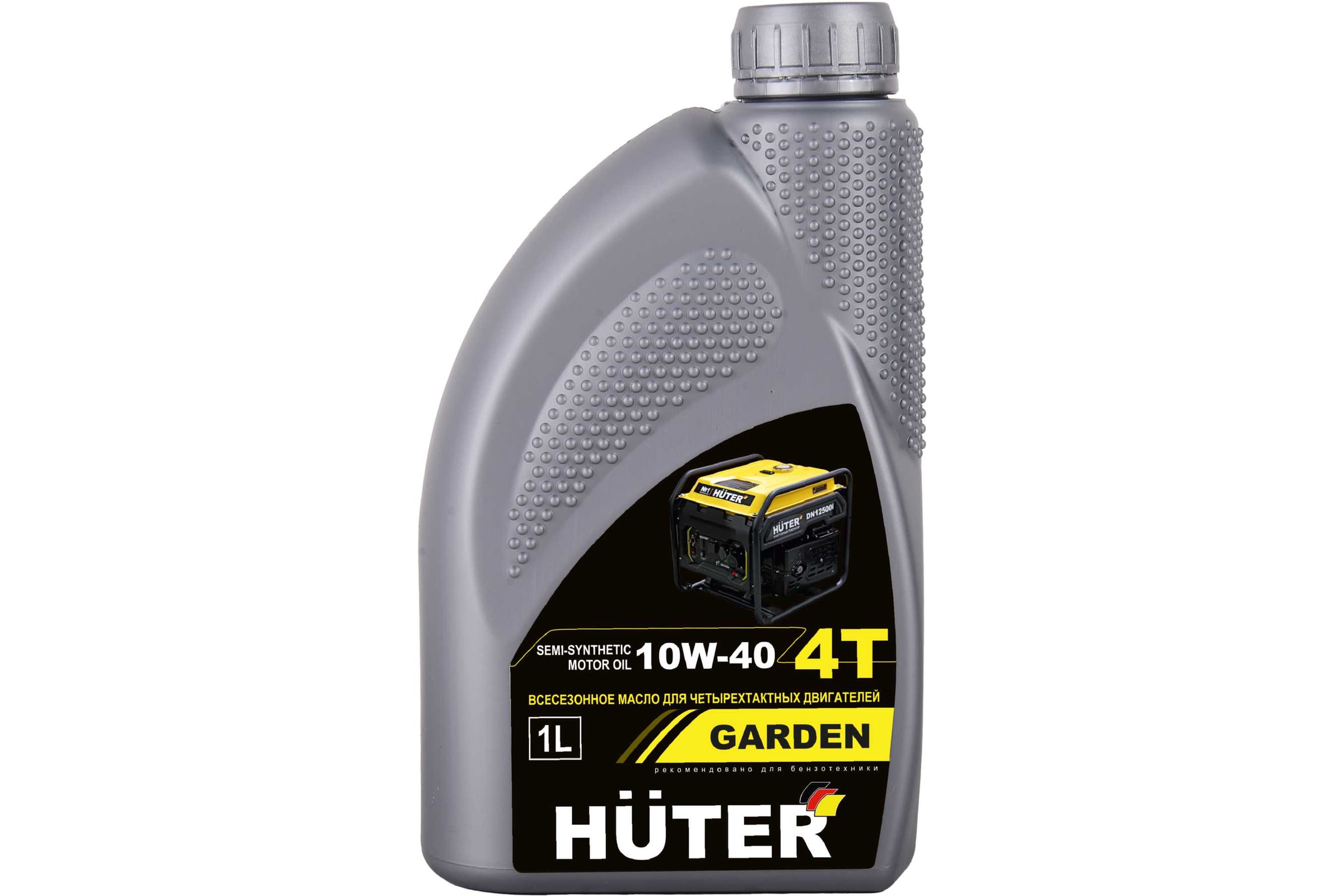 МасломоторноеHuter10W-40полусинтетическоедля4-тактныхдвигателей,длятехники,1л73/8/1/1