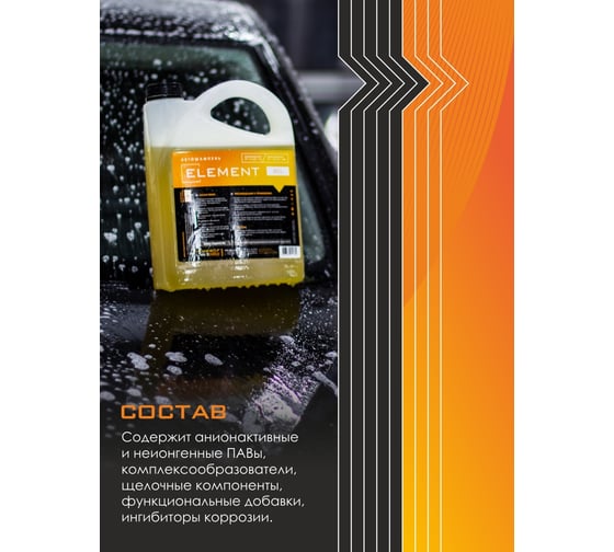 Автошампунь для бесконтактной мойки Element 20 л Himprofline HE-008-20