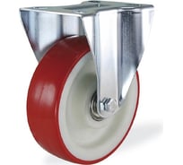 Неповоротная колесная опора с площадкой 125 мм, 200 кг KAMA 3307-PUR-125