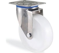 Поворотная колесная опора с площадкой из нержавеющей стали 80 мм, 100 кг KAMA K-S-3302-MMB-080