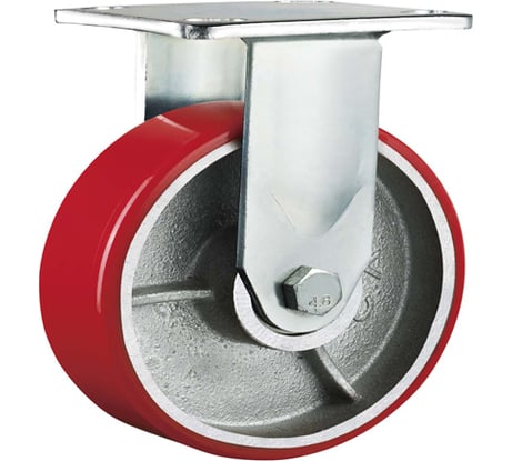 Большегрузное колесо полиуретановое С-4107-DUS не поворотное, без тормоза, г/п 350 кг EURO-LIFT 00018504