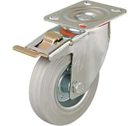 Колесо с поворотной платформой и тормозом 125 мм EMES EM01SPRG125X375F