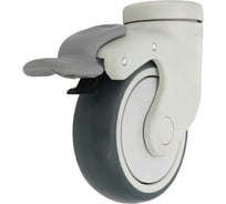 Колесо с кронштейном, тормозом и креплением под болт 100 мм EMES EC04MBT100X32F10