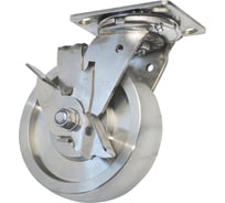 Колесо большегрузное нержавейка, поворотное с тормозом, 100 мм SS6640B-01-SSDC MFK-TORG SSDC-6644100