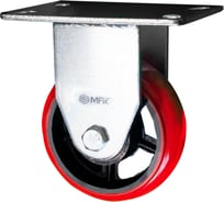 Колесо большегрузное, красный полиуретан, неповоротное, 100 мм MFK-TORG 68401100