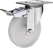 Колесо нейлоновое поворотное с тормозом 160 мм MFK-TORG 1123160