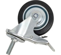 Колесо промышленное поворотное крепление болтом М10 с тормозом SCTB94 75 мм MFK-TORG 4009075 М10