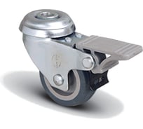 Колесо аппаратное поворотное под болт М10 с тормозом 100 мм MFK-TORG EP04 MKT 100 F