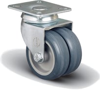 Колесо аппаратное сдвоенное поворотное 75 мм MFK-TORG ET01-MKT-75