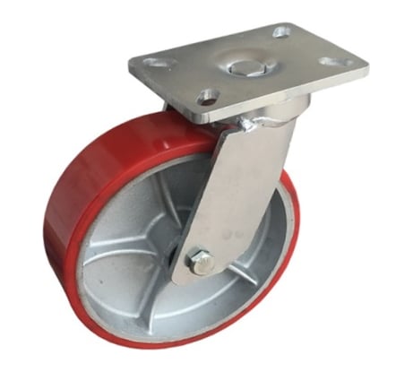 Колесо большегрузное сверхмощное полиуретановое поворотное 8080-01-PCI 200 мм MFK-TORG 1053200 ТГ