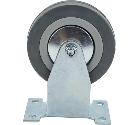 Колесо серая мягкая резина неповоротное FCG42 100 мм MFK-TORG 5052100М 1
