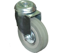 Колесо серая мягкая резина под болт отверстие 10 мм SCHG93 75 мм MFK-TORG 5056075M