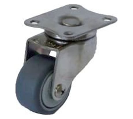 Колесо серая мягкая резина поворотное SUS 304 40 мм MFK-TORG 3053040НЕРЖ