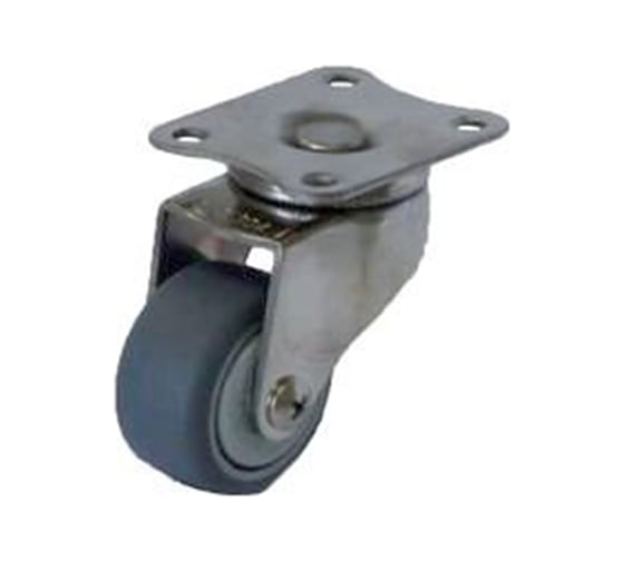 Колесо серая мягкая резина поворотное SUS 304 40 мм MFK-TORG 3053040НЕРЖ 1