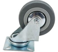 Колесо серая мягкая резина поворотное FCG93 75 мм MFK-TORG 5053075М