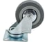 Колесо серая мягкая резина поворотное FCG93 75 мм MFK-TORG 5053075М 1