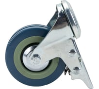 Колесо серая резина под болт отверстие 10 мм с тормозом SCHGB93 75 мм MFK-TORG 3057075