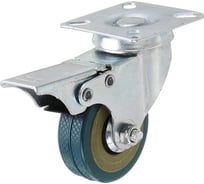 Колесо серая резина поворотное с тормозом SCGB42 100 мм MFK-TORG 3054100