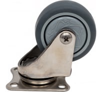 Колесо серая мягкая резина поворотное SUS 304 50 мм MFK-TORG 3053050НЕРЖ