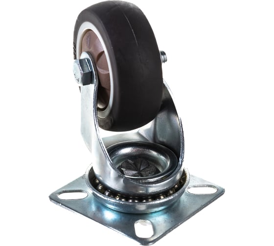 Колесо коричневая мягкая резина поворотное SCG25 50 мм MFK-TORG 7053050 1